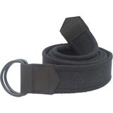 Anatolia Craft Siyah D Tokalı Siyah Derili Erkek Kadın Kız Dokuma Siyah Taktik Spor Kot Kanvas Bez Kemer - 125 cm - 600 - Siyah