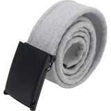 Anatolia Craft Taktik Unisex Açıkgri Erkek Kadın Kız Genç Için Siyah Tokalı Spor Kanvas Kot Bez Kemer - 105 cm - Açık Gri