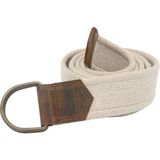 Anatolia Craft Taktik Unisex Bejkrem Erkek Kadın Kız Genç Için Siyah Tokalı Spor Kanvas Kot Bez Kemer - 130 cm - Bej - Krem