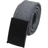 Anatolia Craft Taktik Unisex Koyugri Erkek Kadın Kız Genç Için Siyah Tokalı Spor Kanvas Kot Bez Kemer - 110 cm - Koyu Gri