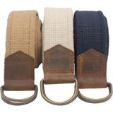 Anatolia Craft Unisex Derili Erkek Kadın Kız Genç Için D Tokalı Antik Halkalı Dokuma Taba Bejkrem Lacivert Taktik Spor Kanvas Kot Bez Kemer - 120 cm - Renkli