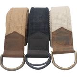 Anatolia Craft Unisex Derili Erkek Kadın Kız Genç Için D Tokalı Siyah-Antik Halkalı Dokuma Taba Siyah Bej Krem Taktik Spor Kanvas Kot Bez Kemer - 105 cm - Renkli