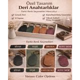 ANATOLİA LEATHER Metal Klipsli Hakiki Deri Anahtarlık - Kemer ve Çanta Askılı Dayanıklı Deri Aksesuar