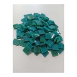 ANATOLİA MOZAİK Turkuaz Kare Vitray Cam Mozaik Taşı - Sanatsal Mozaik için yaklaşık 10 x 10 mm