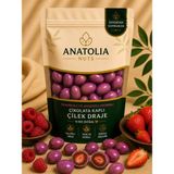Anatolia Nuts Frambuaz ve Ahududu Aromalı Çikolata Kaplı Çilek Draje - 250 gr
