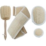 Anatolia Soap 4'li Avantajlı Set Doğal Kabak Lifi Kesesi Peeling Etkili Vücut ve Sırt Selülit Karşıt