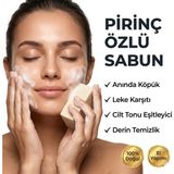 Anatolia Soap Pirinç Özlü Beyazlatıcı Doğal Sabun – Leke Karşıtı, El Yapımı, Cilt Tonu Eşitleyici