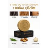 Anatolia Soap Sumerian Defne Argan Sarımsak Sabunu - Dökülme Karşıtı & Onarıcı El Yapımı Doğal Katı Sabun 125 gr.