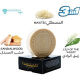 Anatolia Soap Sumerian Sandal Ağacı Damla Sakızı Inci Çiçeği Sabunu ile Erkeklere Özel Erkeksi Bir K