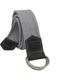 ANATOLİACRAFT Erkek Kadın Kız Genç Için Unisex Derili D Tokalı Nikel Halkalı Dokuma Açık Gri Taktik Spor Kanvas Kot Bez Kemer - 105 cm