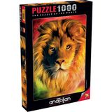 Anatolian 1000 Parçalık Aslan Temalı Puzzle Eğlenceli Zihin Geliştirici Oyun 66 x 48 cm