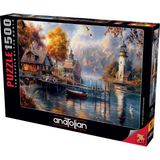 Anatolian 1500 Parçalık Puzzle Gölde Sonbahar Manzarası 60 x 85 cm Eğlenceli Zihin Geliştirici