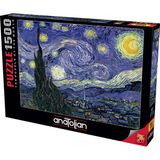 Anatolian 1500 Parçalık Puzzle Yıldızlı Gece Türkiye Menşeli Eğlenceli Aktivite