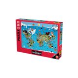 Anatolian 3338 260 Parça Karikatür Dünya Haritası Puzzle