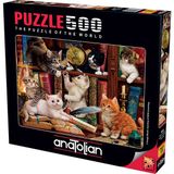 Anatolian 500 Parçalık Puzzle - Kediler ve Kitaplar 3618
