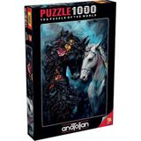 Anatolian Puzzle - Siyah Beyaz,1000 Parça Puzzle, #1199