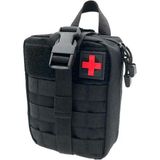 Anatolian Shield Taktik Molle Acil Ilk Çantası Su Geçirmez - 22 x 8 Cm - Siyah