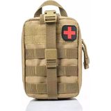 Anatolian Shield Taktik Molle Acil Yardım Ilk Yardım Çantası Su Geçirmez - 22 x 8 Cm - Kum Rengi