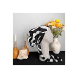 Anatolye Siyah Beyaz Zebra Tülbent Eşarp Bone - Kaymaz Terletmez (Kaymayan)