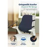 Anatomik Ortopedik Visco Bel Destek Yastığı Kilitli Sabitleme Lastiği, Ofis, Araba