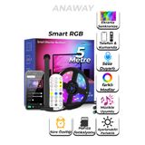 anaway shopping Akıllı LED Şerit, RGB şerit 5 M, USB ile çalışma, Kamera&müzik senkronizasyonu