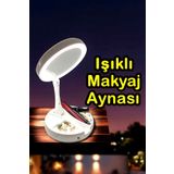 anaway shopping Büyüteçli Işıklı Makyaj Aynası, Işıklı Makyaj Aynası, 10x Büyüteçli Led Işıklı Seyahat Aynası,