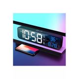 Anaway Shopping Hd Led Ekranlı Aynalı Elektronik Masa Saati Sıcaklık Tarih Dijital