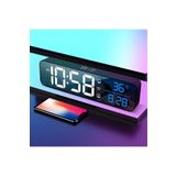 anaway shopping HD LED Ekranlı Aynalı Elektronik Saat Sıcaklık Tarih Dijital Masa Saati