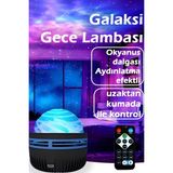 Anaway Shopping LED Galaxy Yıldız Projektör, Okyanus Dalgası, Projektör LED Gece Lambası, Çocuk Odası Lambası - Siyah