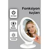 Anaway Shopping LED Işıklı Makyaj Aynası Şarjlı 7x Büyütme Çift Taraflı Büyüteçli Ayna, Dokunmatik Ekran, Seyahat Için Taşınabilir - Beyaz