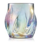ANBFF Viski Bardakları 2'li Set, Renkli Rock Bardağı, 240 ml İçme Bardağı, Yaratıcı Bükümlü Kristal Eski Moda Bardak, Bourbon, Scotch, Kokteyl, Tekila, Şarap, Rom için