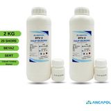 Ancapol 20 Shore RTV-2 Kalıp Silikonu - Beton, Polyester ve Büyük Obje Kalıp Silikonu 2 KG