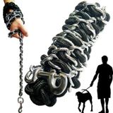 AncBace Köpek Tasma Metal Tasma Evcil Hayvan Tasması Eğitim Yürüyüş Uçları Ağır Hizmet Isırma Önleyici Zincir Halat Kanca Orta ve Büyük Köpekler için (Büyük)