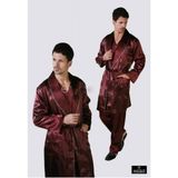 Ancel O Saten Ropdöşambr Pijama Damat Tk 333 - Siyah