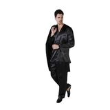 Ancelo 333 Saten Pijama Takım Ve Robdöşambr 3lü Damat Çeyiz Set Siyah-m
