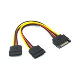 Ancheyn Sata Çoklayıcı 15 Pin 1 Erkek 2 Dişi 2 Port Çoklayıcı Y Splitter Hdd Bağlantı Kablosu 4426