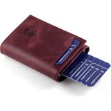 Ancora Leather Deri Crazy Mekanizmalı Cüzdan - Bordo