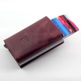 Ancora Leather Hakiki Deri Crazy Mekanizmalı Erkek Cüzdanı Bordo