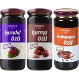 Ancora Life Hurma Özü, Keçiboynuzu Özü, Karadut Özü - Şeker İlavesiz Soğuk Sıkım 640 Gr x 3 Adet