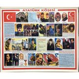And Atatürk Köşesi Çıtalı 50x70 cm ve 70x100 cm Boyutlarında Okul Ürünleri