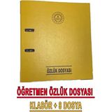 And Öğretmen Özlük Dosyası 8 Parça Klasör Sarı Renk A4 Ölçülerinde Kullanıma Uygun
