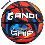 AND1 Supreme Grip Basketbol: Resmi Düzenleme Boyutu 7 (75,9 cm) Kauçuk Basketbol - Derin Kanallı Yapı Sokak Topu, Kapalı Dış Mekan Basketbol Oyunları için Üretilmiştir