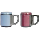 AND430 Içi Çelik Dışı Plastik Kupa Mug, Kırmızı/ Mavi, 500 Mg - Option-1 - 0 - Siyah