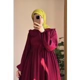 ANDE Gülbeşeker Elbise- Bordo