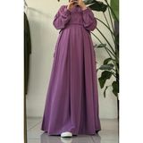 Ande Tesettür Lady Elbise-Leylak - Pembe - Standart
