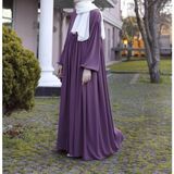 Ande Tesettür Mavera Elbise-Leylak - Pembe - Standart