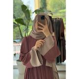 Ande Tesettür Nisa Elbise-Gül kurusu - Pembe - Standart