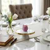 Andela Lale Mum, Beton, Sabun, Polyester, Poliüretan ve Kokulu Taş Silikon Kalıbı - 3.5 - 010 - Beyaz