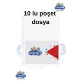 andelart 10 Adet A4 Şeffaf Dosya Föy Poşet Dosya