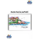 andelart 35x50 Spiralli Karton Kapak 15 Yaprak Resim Defteri 1 Adet